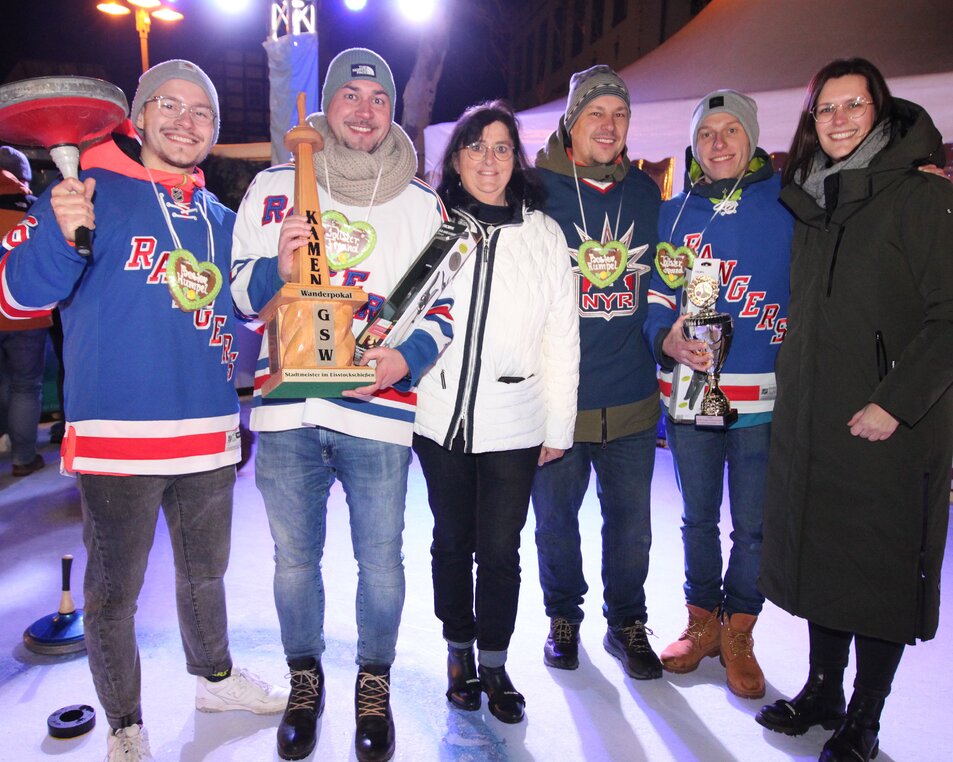 Siegerteam der GSW-Stadtmeisterschaften im Eisstockschießen